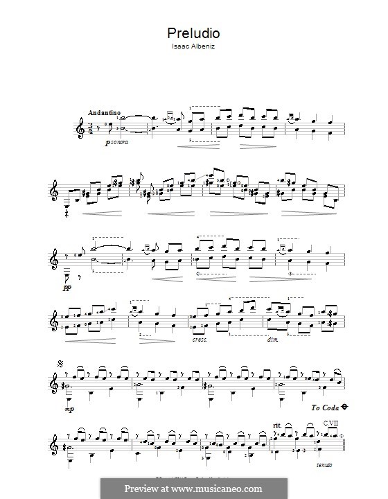 No.1 Прелюдия: Для гитары by Исаак Альбенис
