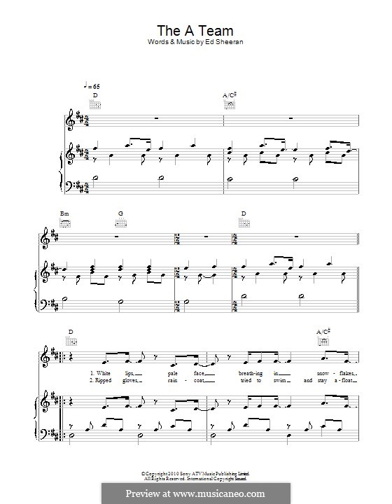 The a Team: Для голоса и фортепиано или гитары (Birdy) by Ed Sheeran