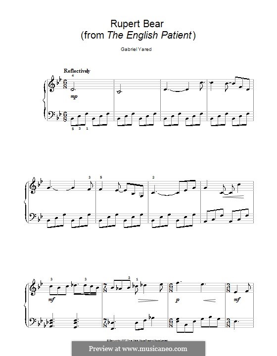 Rupert Bear (from The English Patient): Для начинающего пианиста by Gabriel Yared