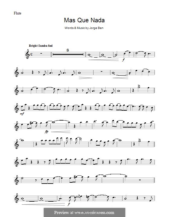 Mas Que Nada (Say No More): Для флейты by Jorge Ben