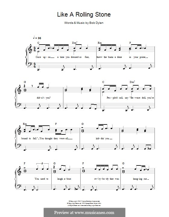 Like a Rolling Stone: Для фортепиано (легкий уровень) by Bob Dylan