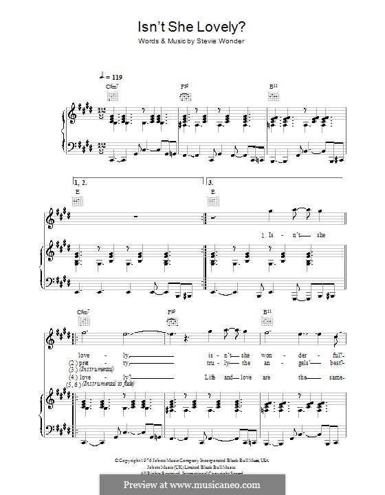 S Wonder Isn t She Lovely MusicaNeo s-wonder-isn-t-she-lovely-musicaneo