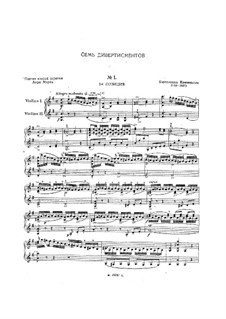 Семь дивертисментов, Op.18: Для двух скрипок by Бартоломео Кампаньоли