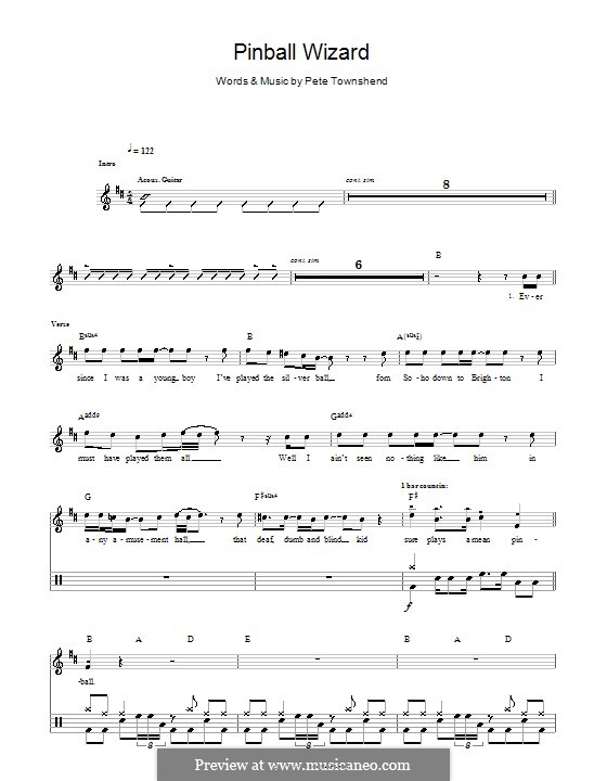 Pinball Wizard (The Who): Для ударных by Peter Townshend