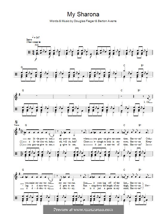 My Sharona (The Knack): Для ударных by Berton Averre, Douglas Fieger