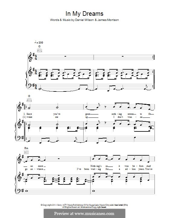 In My Dreams: Для голоса и фортепиано (или гитары) by Daniel Wilson, James Morrison