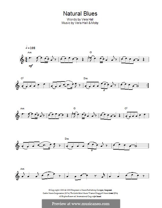 Natural Blues: Для флейты by Moby, Vera Hall