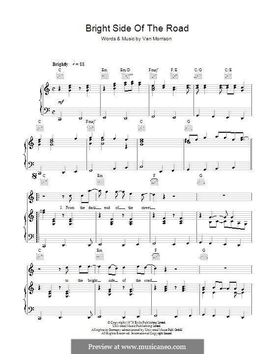 Bright Side of the Road: Для голоса и фортепиано (или гитары) by Van Morrison