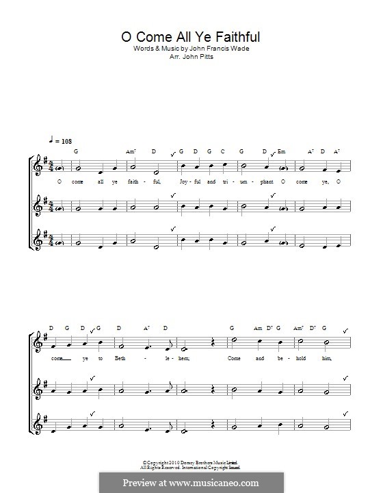 Instrumental version (Printable scores): Для блокфлейты (trio) by Джон Фрэнсис Уэйд