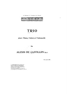 Фортепианное трио си-бемоль мажор, Op.4: Партия виолончели by Алексис де Кастийон