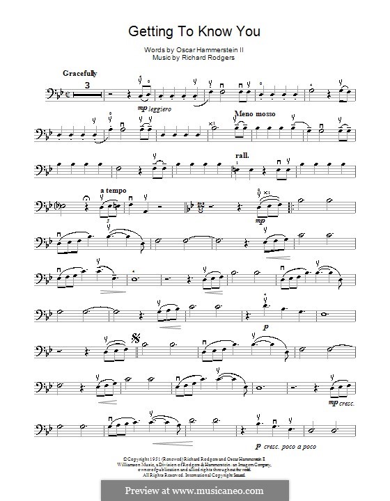 Getting to Know You (from The King and I): Для виолончели by Richard Rodgers