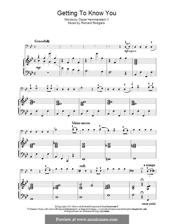 Getting to Know You (from The King and I): Для виолончели и фортепиано by Richard Rodgers