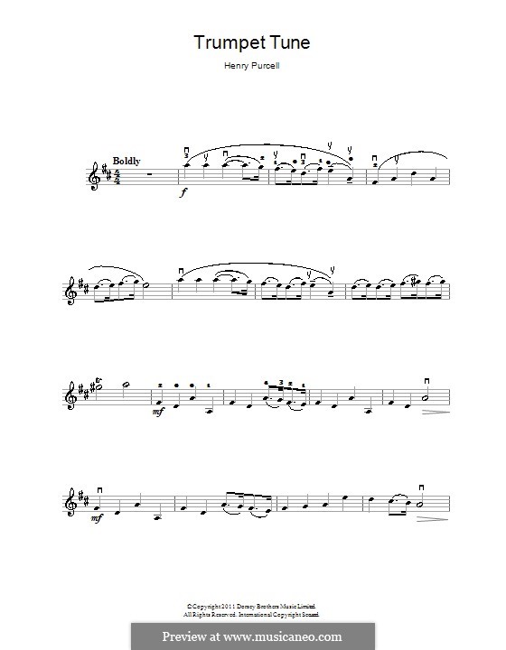 Martial Air (Trumpet tune and Air): Для скрипки by Генри Пёрсел