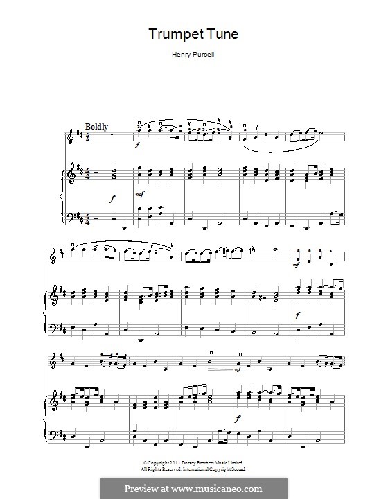 Martial Air (Trumpet tune and Air): Для скрипки и фортепиано by Генри Пёрсел