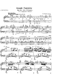 Большая фантазия ля мажор, Op.13: Для фортепиано by Фредерик Шопен