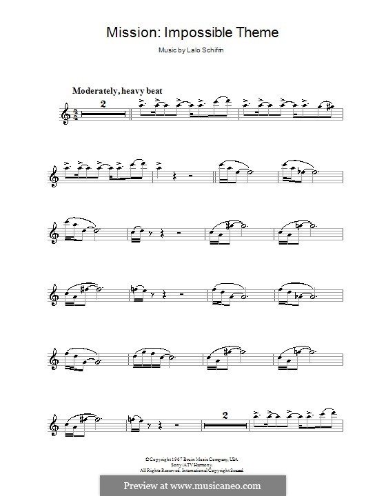 Mission: Impossible Theme (Mission Accomplished): Для флетйы by Lalo Schifrin