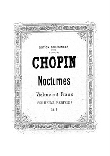 Ноктюрны, Op.15: No.2, для скрипки и фортепиано by Фредерик Шопен