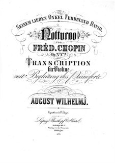 Ноктюрны, Op.27: No.2, для скрипки и фортепиано by Фредерик Шопен