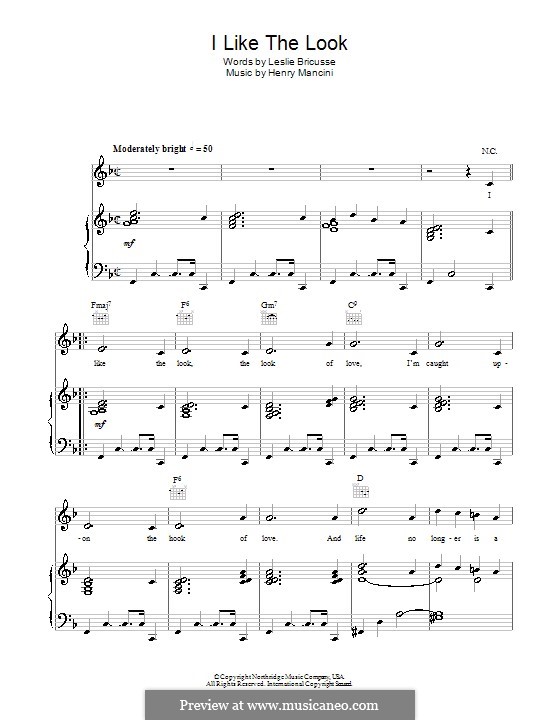 I Like the Look: Для голоса и фортепиано (или гитары) by Henry Mancini