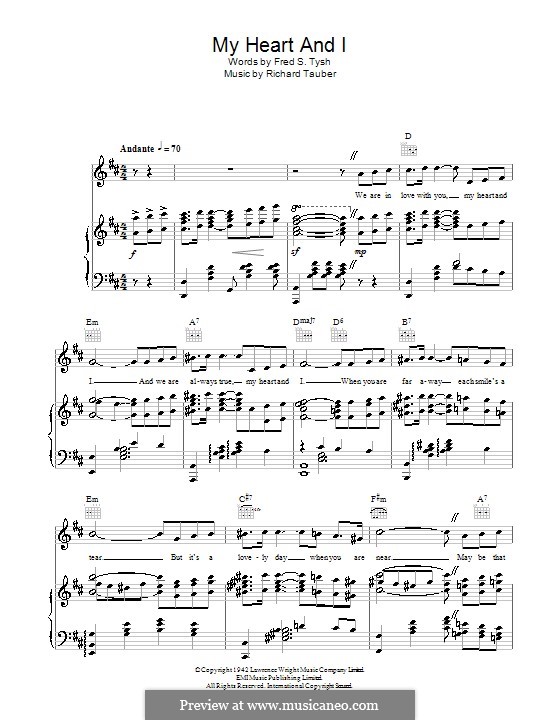 My Heart and I: Для голоса и фортепиано (или гитары) by Richard Tauber