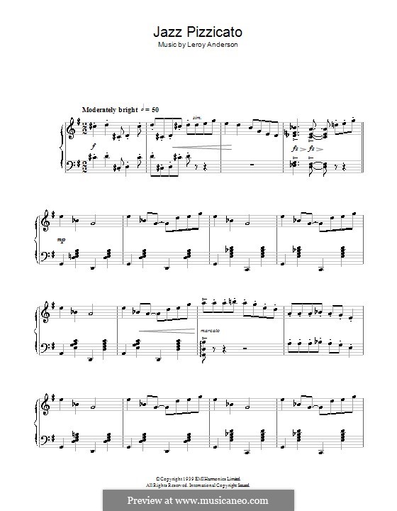 Jazz Pizzicato: Для фортепиано by Лерой Андерсон