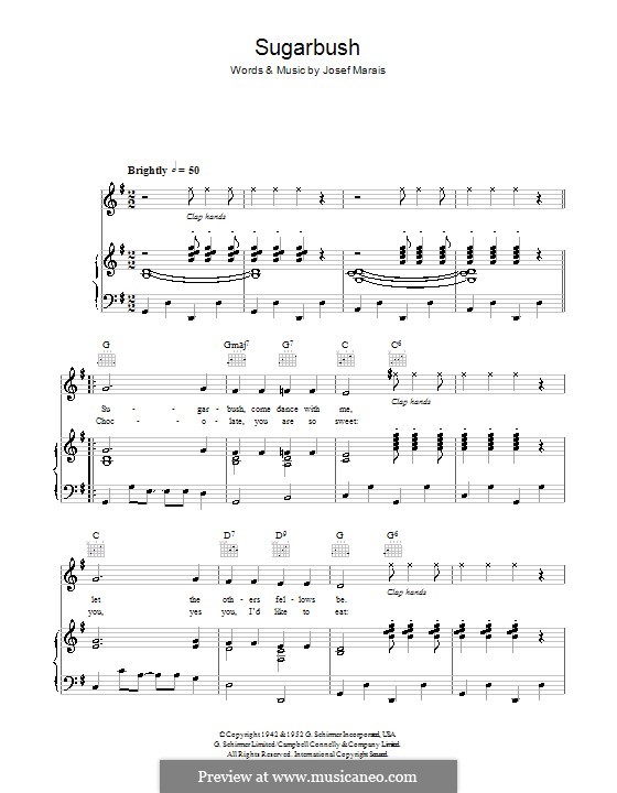 Sugarbush: Для голоса и фортепиано (или гитары) by Josef Marais