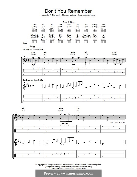 Don't You Remember: Для гитары by Adele, Daniel Wilson