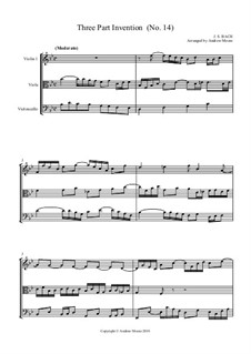 No.14 си-бемоль мажор, BWV 800: Для струнного трио by Иоганн Себастьян Бах