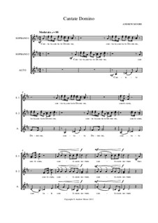 Cantate Domino for SSA: Cantate Domino for SSA by Эндрю Мур