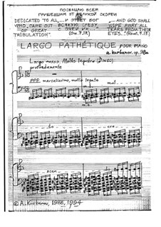 Largo Pathétique, Op.98-a: Largo Pathétique by Alexey Kurbanov