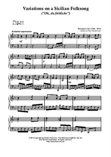 Variations on a Sicilian Folksong: Variations on a Sicilian Folksong by Бенджамин Карр