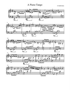 A Piano Tango: A Piano Tango by Elizabeth Sidebotham
