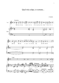 Qual mia colpa, o sventura...: Qual mia colpa, o sventura... by Алессандро Скарлатти