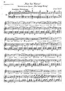 Весёлая война, Op.407: Nur für natur. Walzerlied by Иоганн Штраус (младший)