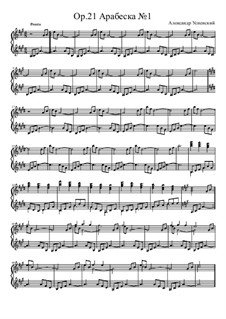 Арабеска No.1, Ор.21: Арабеска No.1 by Ksardas