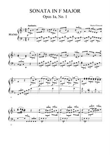 Пять сонат, Op.1a: Соната No.1 by Муцио Клементи