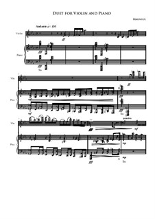 Duet for Piano and Violin: Duet for Piano and Violin by Irminsul Harp