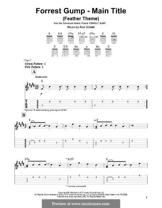 Forrest Gump Suite (Theme): Для гитары by Alan Silvestri