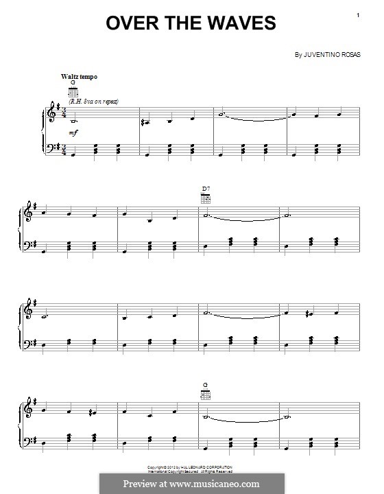 Над волнами: Для фортепиано by Хувентино Росас