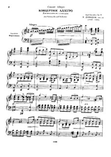 Концертное аллегро, Op.11: Партитура by Карл Давыдов
