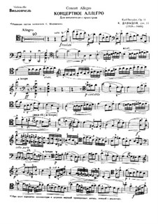 Концертное аллегро, Op.11: Сольная партия by Карл Давыдов
