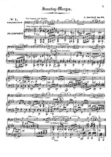 Четыре пьесы для  виолончели и фортепиано, Op.20: Партитура by Карл Давыдов