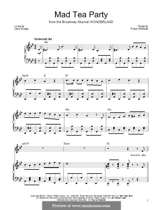 Mad Tea Party: Для голоса и фортепиано (или гитары) by Frank Wildhorn