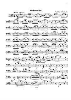 Струнный секстет ми мажор, Op.35: Партия I виолончели by Карл Давыдов