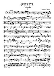 Фортепианный квинтет соль минор, Op.40: Скрипка II by Карл Давыдов