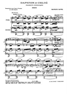 Дафнис и Хлоя. Сюита No.1, M.57a: Для фортепиано в 4 руки by Морис Равель