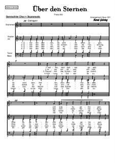 Über den Sternen (Above Stars): For soprano and mixed choir, Op.391 by Франц Вильгельм Абт