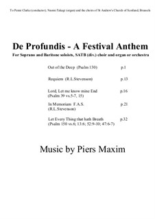 De Profundis - A Festival Anthem: De Profundis - A Festival Anthem by Piers Maxim