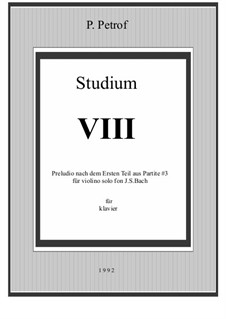 Studium VIII for piano solo: Studium VIII for piano solo by Петр Петров