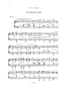 Vingt pièces nouvelles: No.3 Interlude by Теодор Дюбуа